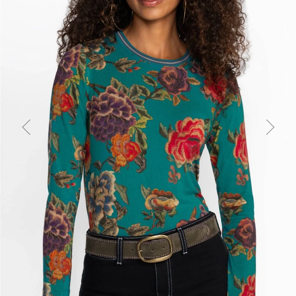 Johnny Was Multicolor Floral Long Sleeve Top XL NWT - Picture 10 of 10